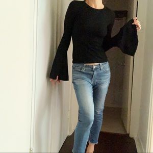Candice Bell Sleeve Black Sweater